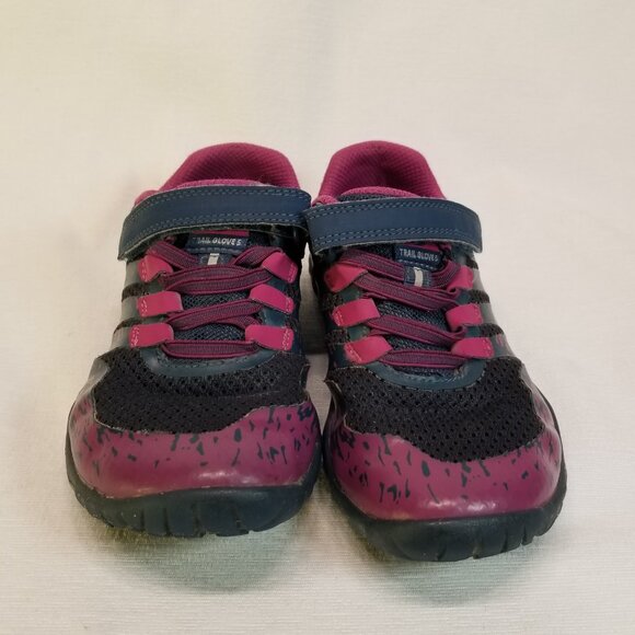 Merrell Girl's Size 12 Hiking Running Shoes Blue & Pink - Picture 3 of 12